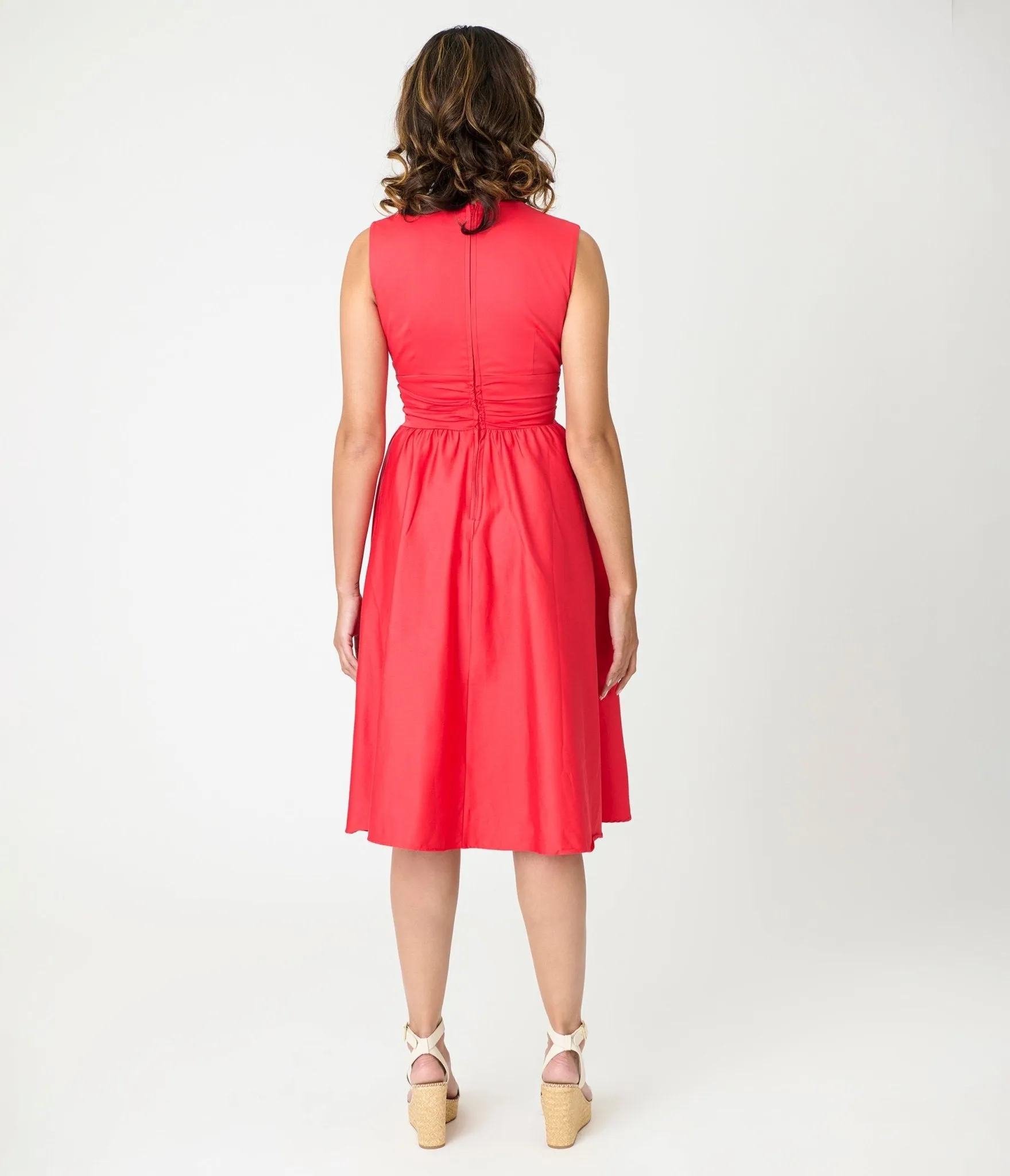 Timeless London Red Candace Swing Dress Casual Everyday Look
