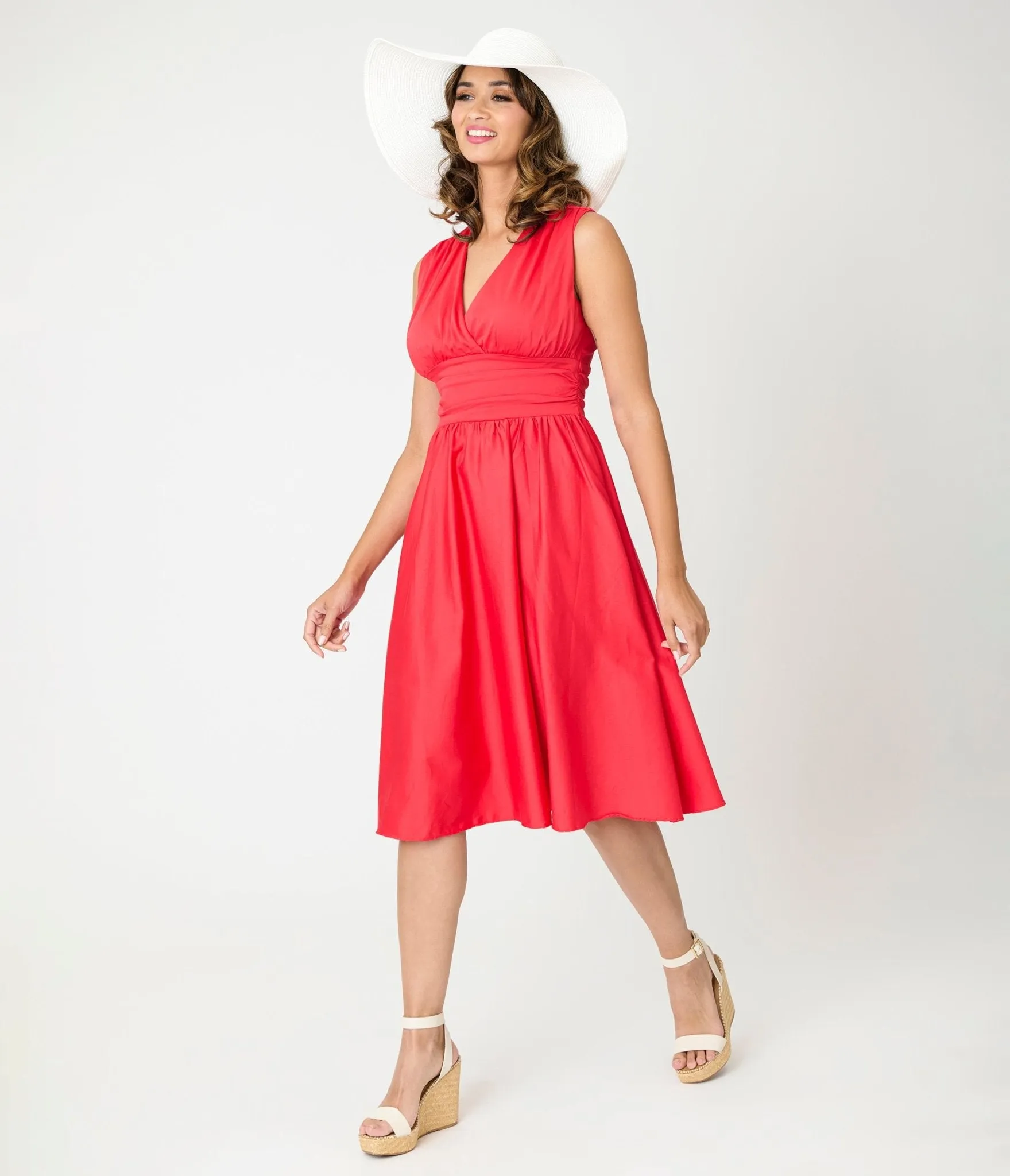 Timeless London Red Candace Swing Dress Casual Everyday Look
