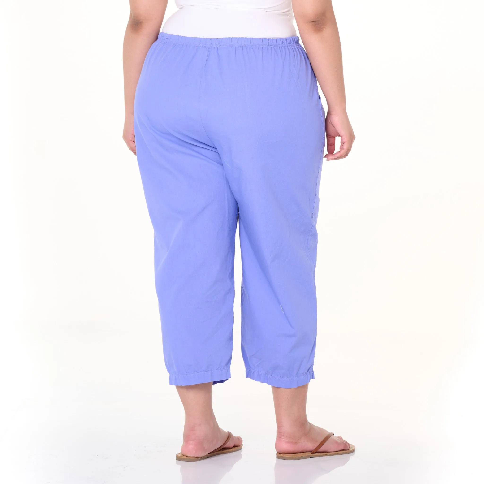 Topstitch Sheeting Capris | Plus Size Weekend Relaxed Look