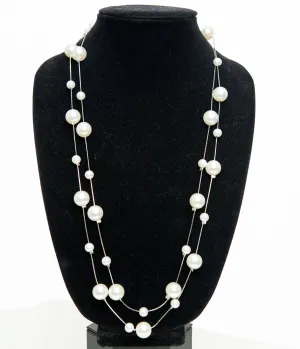 Unique Vintage 60" Long Pearl Necklace Alternative Style