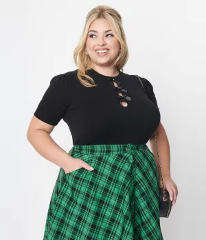 Unique Vintage Black Satin Bow Cutout Sweater Easy Date Night