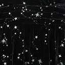 Unique Vintage Black Velvet Constellation Cape Gown Casual Everyday Look