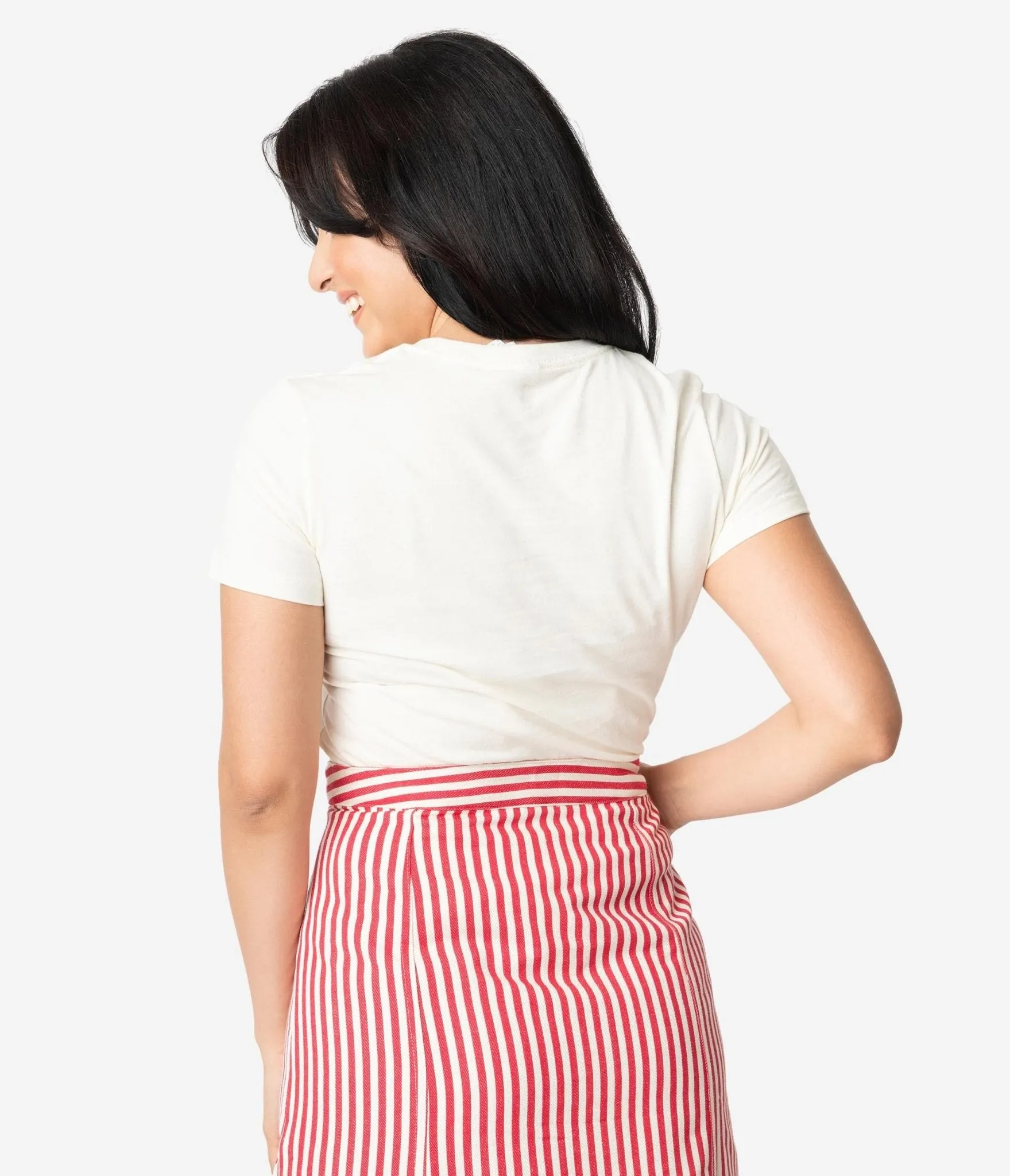 Unique Vintage Cream Chin Up Tits Out Womens Tee Easy Date Night
