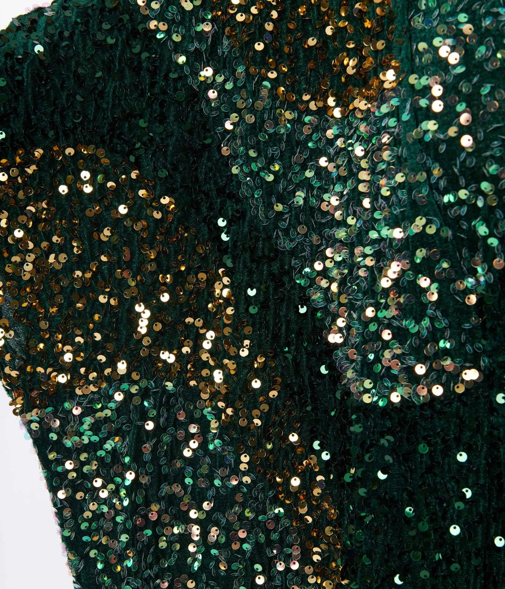 Unique Vintage Emerald & Gold Sequin Burton Caftan Dress Casual Everyday Look