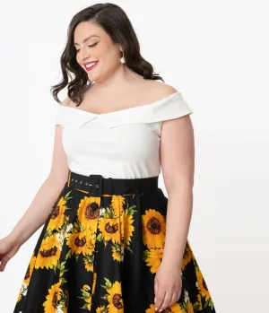 Unique Vintage Plus Size 1960s White Maraschino Top Easy Date Night