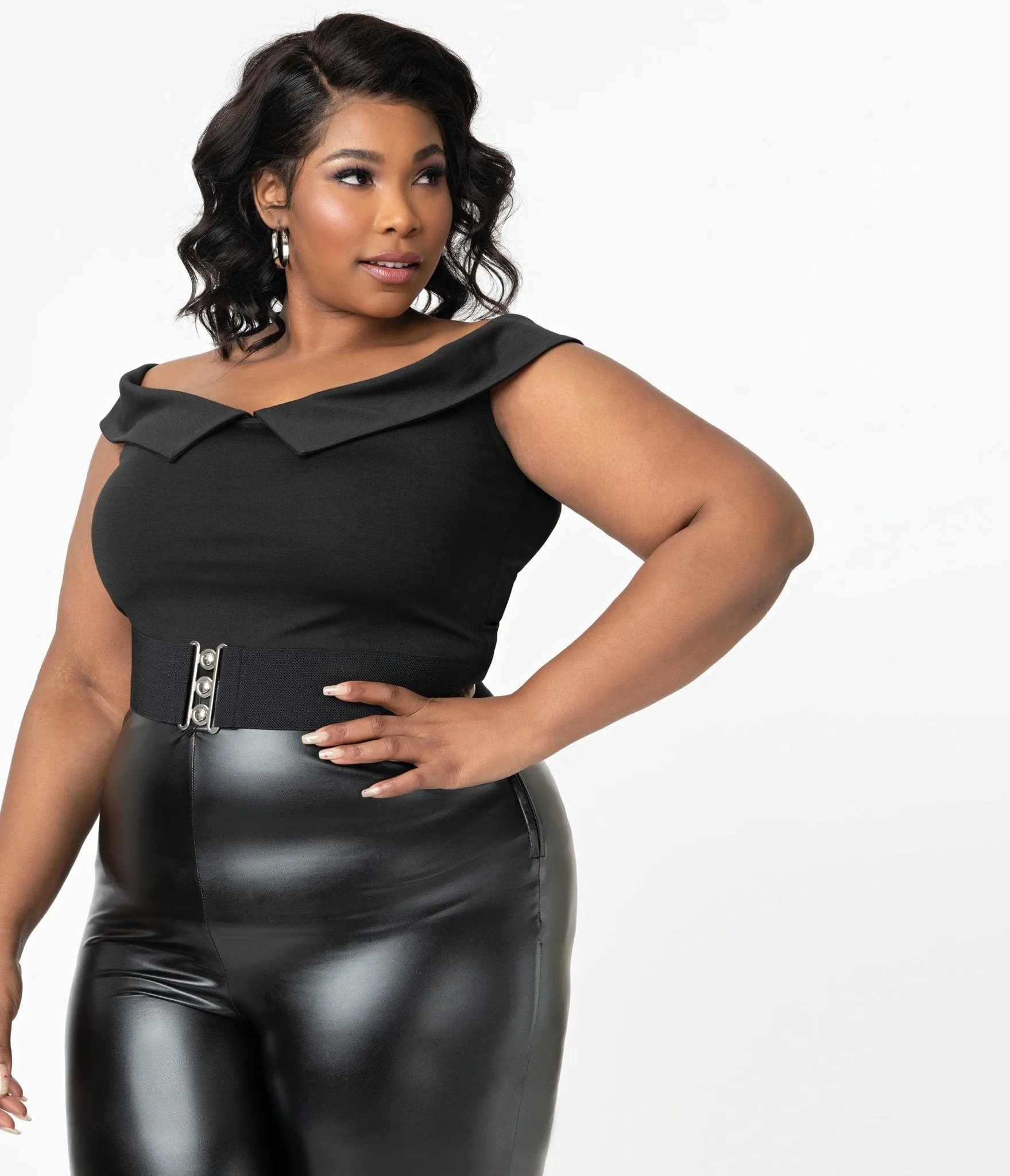 Unique Vintage Plus Size Black Maraschino Top Easy Date Night