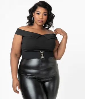 Unique Vintage Plus Size Black Maraschino Top Easy Date Night