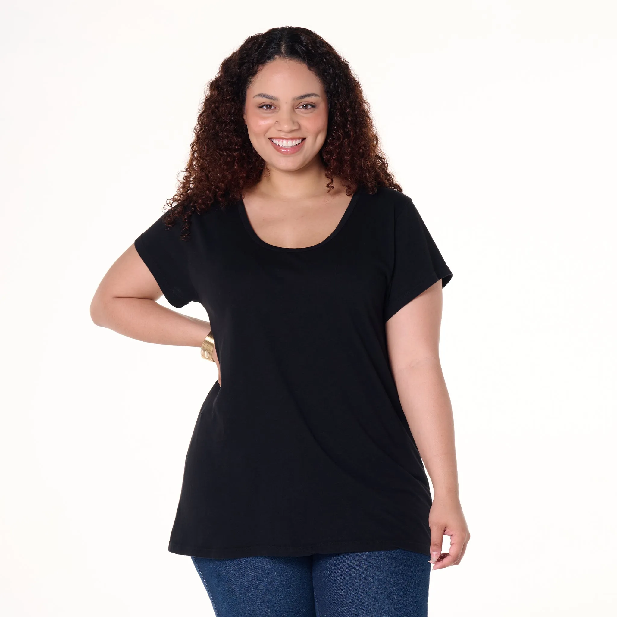 Vintage Scoop Neck T | Plus Size Weekend Relaxed Look