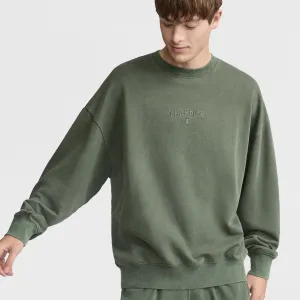 Vintage Wash Crewneck Sweatshirt Urban Street Look
