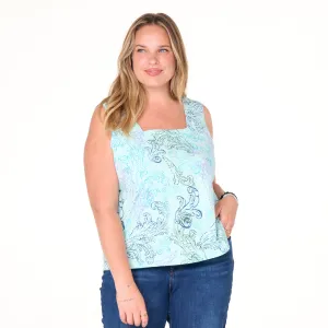 Waverley Swirl Boxy Tank | Plus Size Summer Colors Weekend Relaxed Look