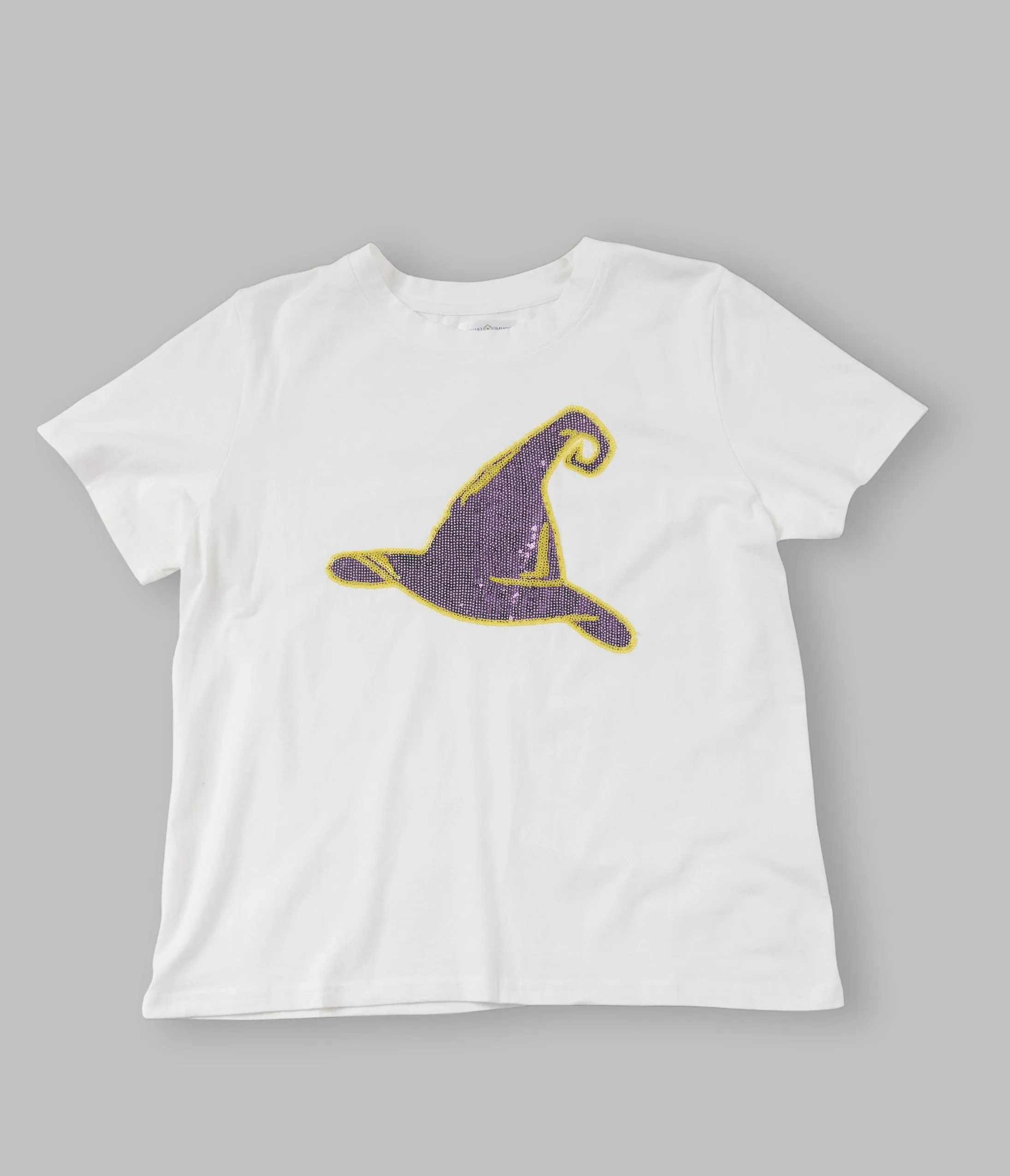White Witch Hat Sequin Unisex Tee Easy Date Night