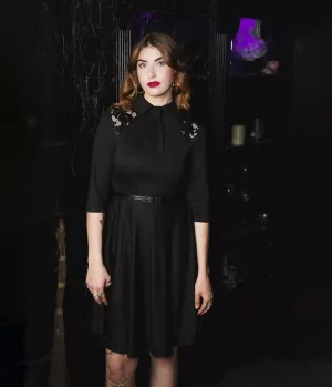 Witchwood Bags Black Lace Shelley Fit & Flare Dress Casual Everyday Look