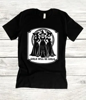 Witchwood Bags Girls Will Be Girls Unisex Graphic Tee Easy Date Night
