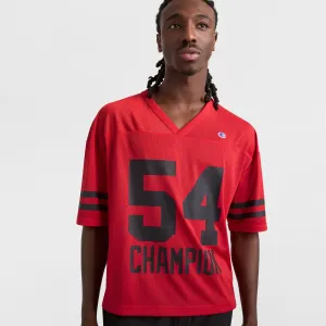 Yearbook Mesh Football Tee, V-neck Urban Street Style