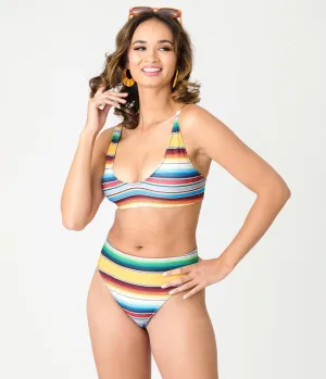 Yeehaw Mustard Serape Bikini Bottom Beach Vacation Ready